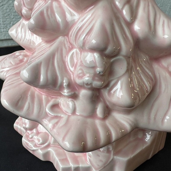 Vintage‎ Christmas Tree Mouse Pink Ceramic Mold 1987 Two Piece Presents - Picture 4 of 16
